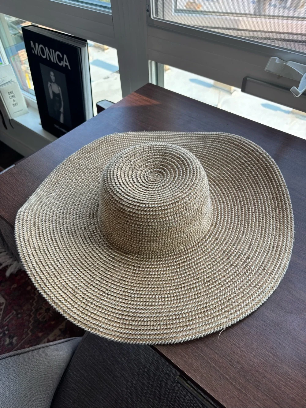 a new day Natural Straw Wide-Brim Sun Hat